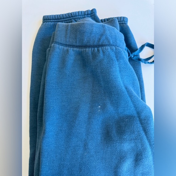 Y2K VICTORIA’S SECRET PINK 2007 Blue Sweatpants Gold Cream Patch Logo Back Small - Picture 4 of 5